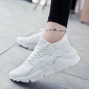2019 Women's Vulcanized Shoes Lady Casual Lace Up White Shoes