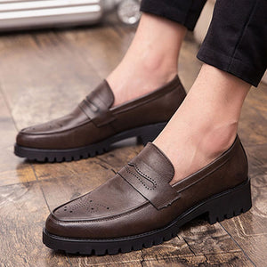2019 New Causal Outdoor Slip-On Hard Men Leather Shoes