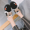 Round Toe Platform Casual Flats Shoes Lace Up Women Winter Warm