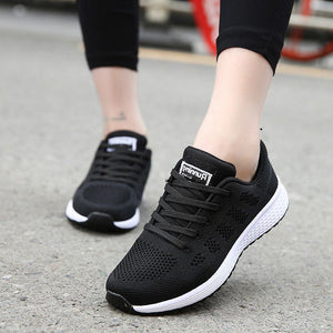Sneakers Shoes Women Sport Shoes Lace-Up Ladies Flat Sneakers Running Shoes