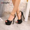 Women's shoes strap high-heeled shoes
