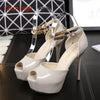 Women's shoes strap high-heeled shoes