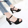 2019 Platform High Heels Sandals Summer Shoes Sexy Ankle Strap